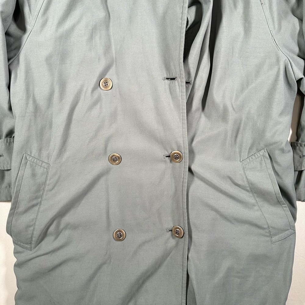 Vintage London Fog Womens Trench Coat Double Breasted Removable Liner Size 16R - Picture 7 of 16